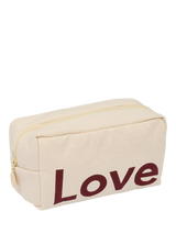 John Lewis Design Letters Love Wash Bag Burgundy Travel Toilet Bag- Buy online at McGrocer