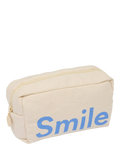 Design Letters Smile Wash Bag blue organic cotton (British brand)