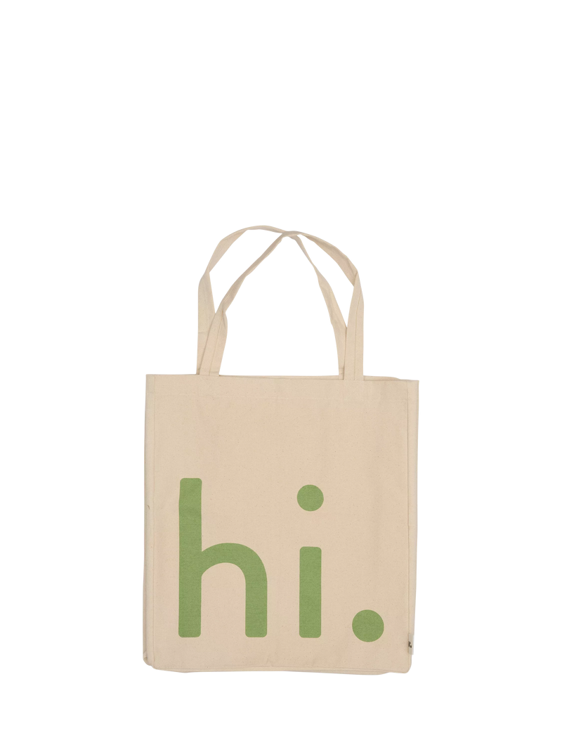 Design Letters green tote bag, UK version