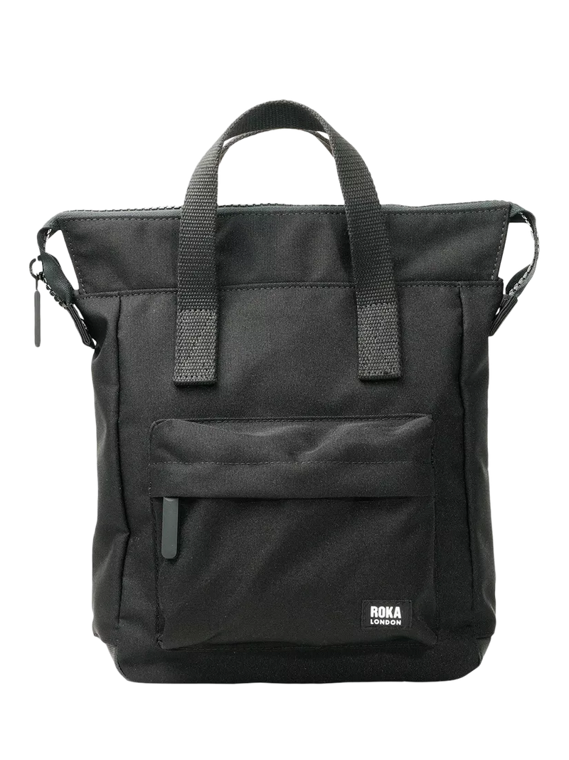 ROKA London Bantry zip top backpack black - British product