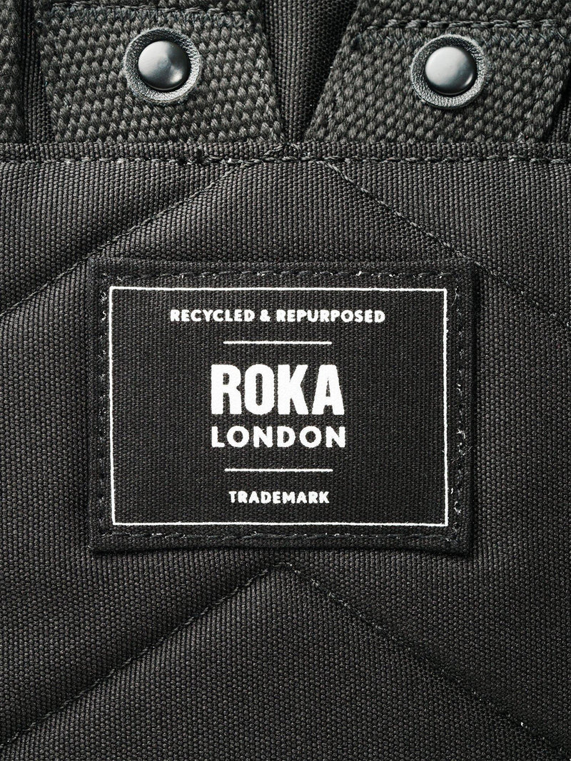 ROKA London Bantry zip top backpack black - British product