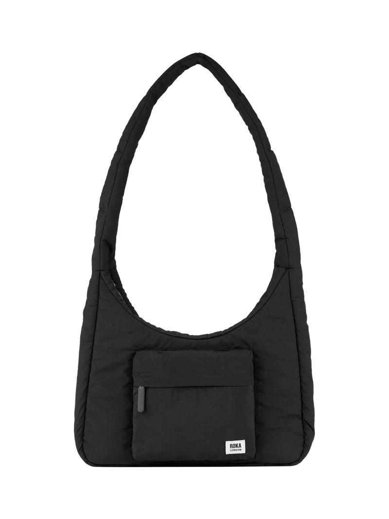 ROKA London Belsize puffy shoulder bag black, imported from the UK