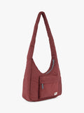 ROKA London Belsize puffy shoulder bag Bordeaux, imported from the UK
