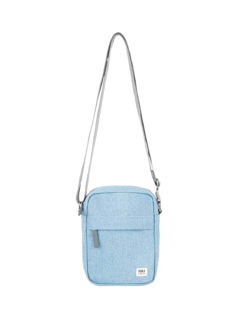 ROKA London crossbody bag blue recycled nylon, UK version