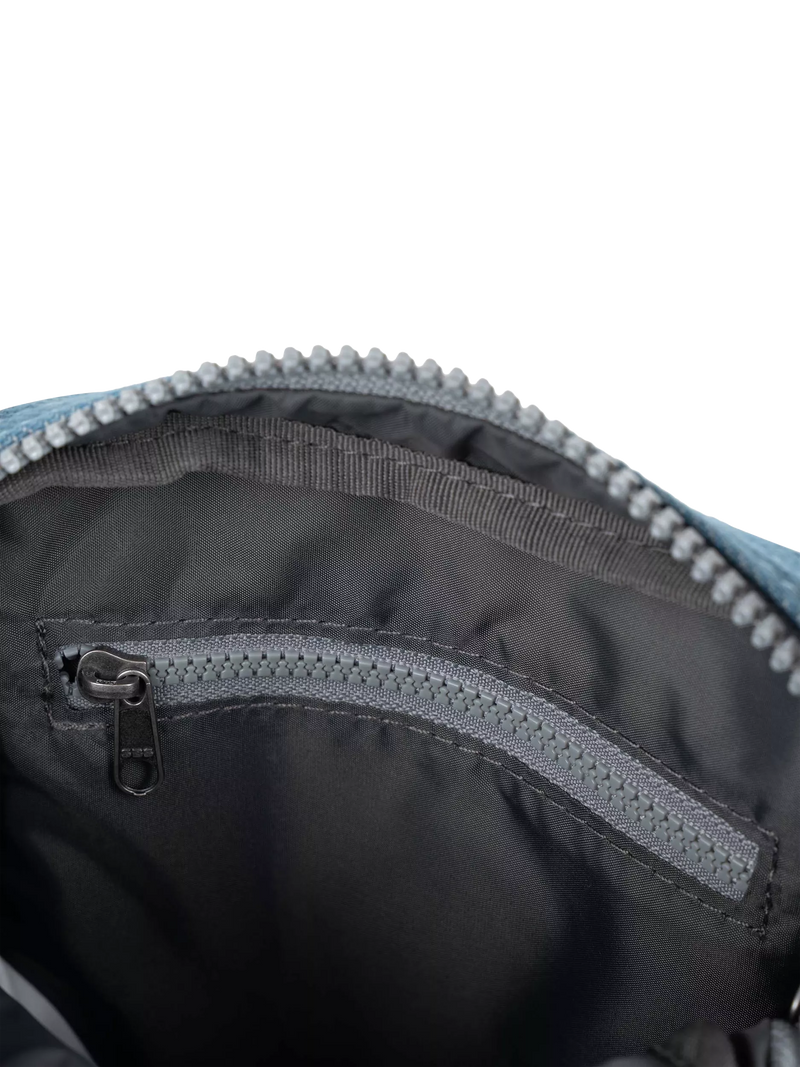 ROKA London crossbody bag blue recycled nylon, UK version