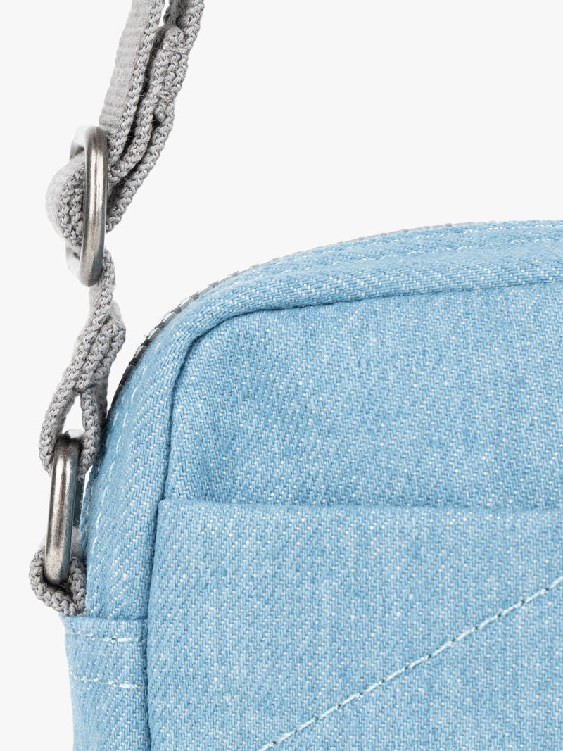 ROKA London crossbody bag blue recycled nylon, UK version