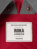 ROKA London medium canfield backpack 15L red, imported from the UK