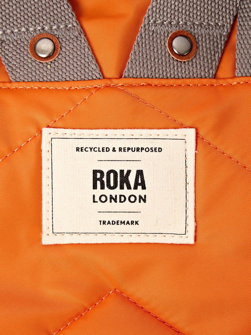 ROKA London Canfield B backpack Jaffa Orange 15L (British brand)