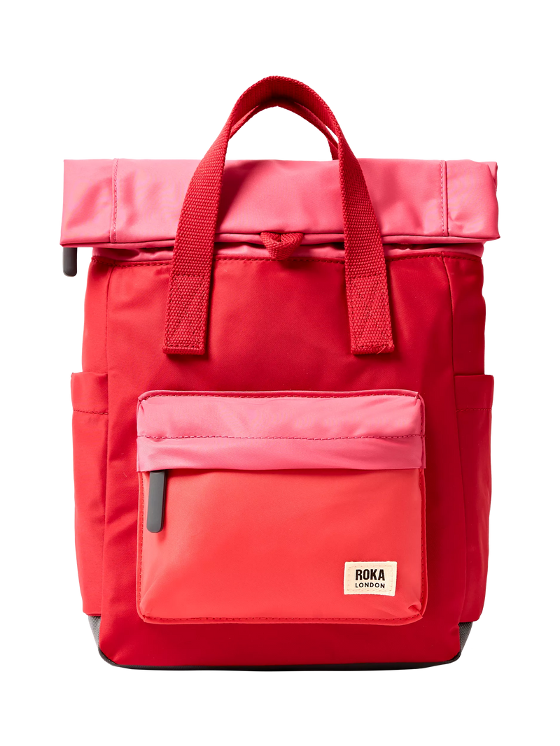 ROKA London Small Canfield B backpack red tonal 7L, imported from the UK