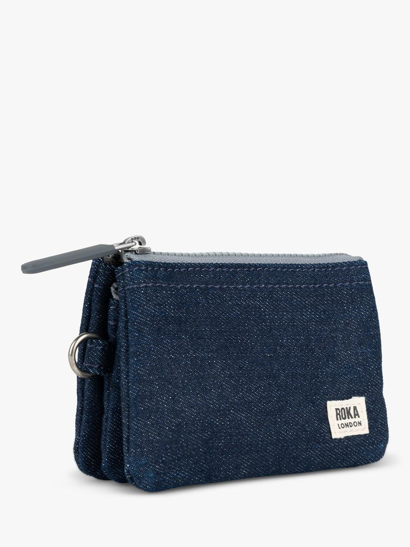 ROKA London Carnaby zipped wallet in canvas, UK version