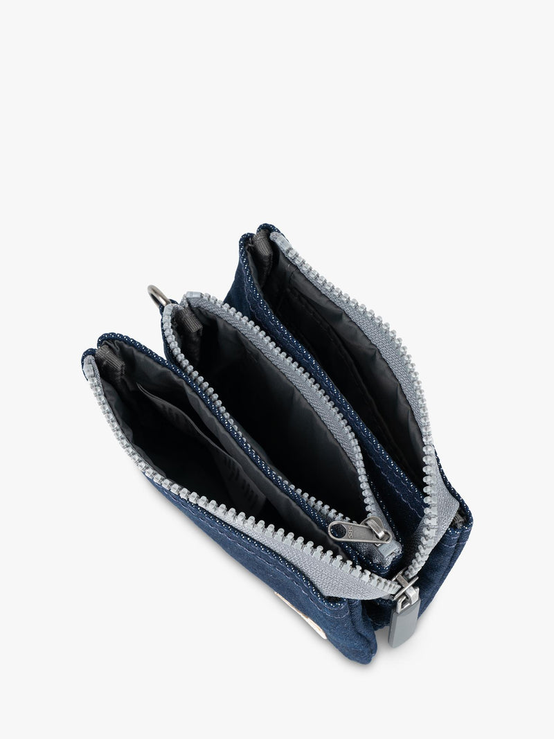 ROKA London Carnaby zipped wallet in canvas, UK version