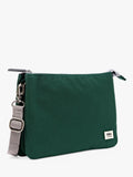 ROKA London green crossbody bag in recycled canvas, UK version