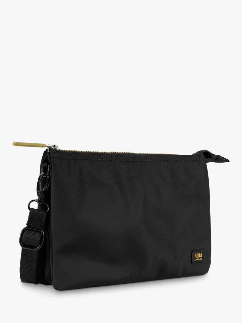 ROKA London Carnaby crossbody bag in black (British brand)
