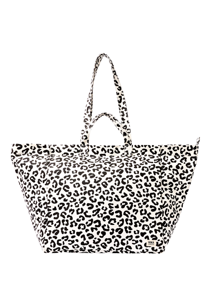 ROKA London oversized tote bag multi animal print cotton canvas - British product