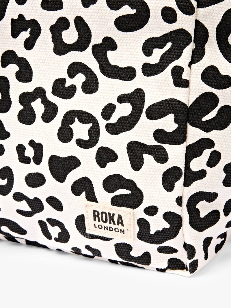 ROKA London oversized tote bag multi animal print cotton canvas - British product