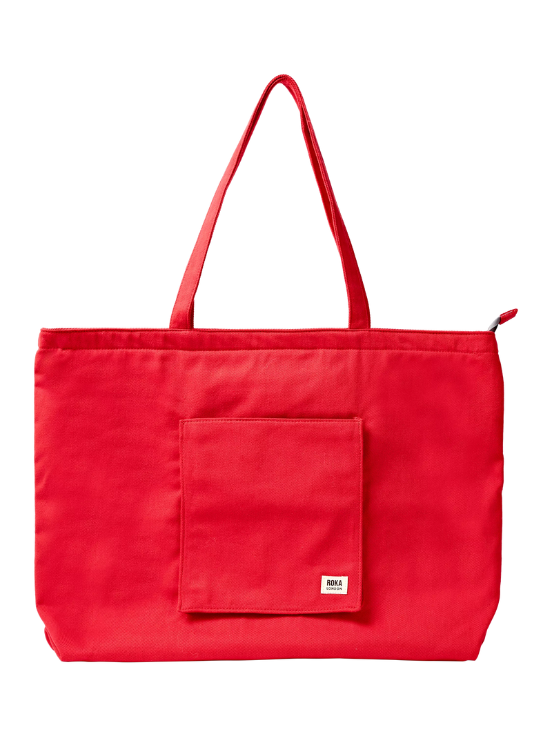 ROKA London Portobello tote bag scarlet, British brand