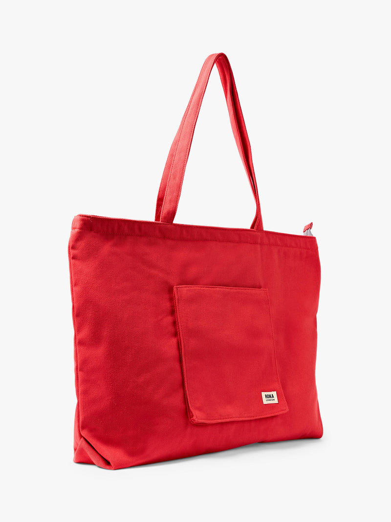 ROKA London Portobello tote bag scarlet, British brand