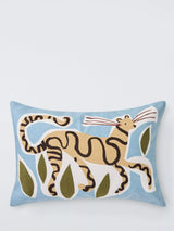 John Lewis John Lewis Marcus Tiger Cushion Blue Light Scatter Cushion 40x60cm- Buy online at McGrocer
