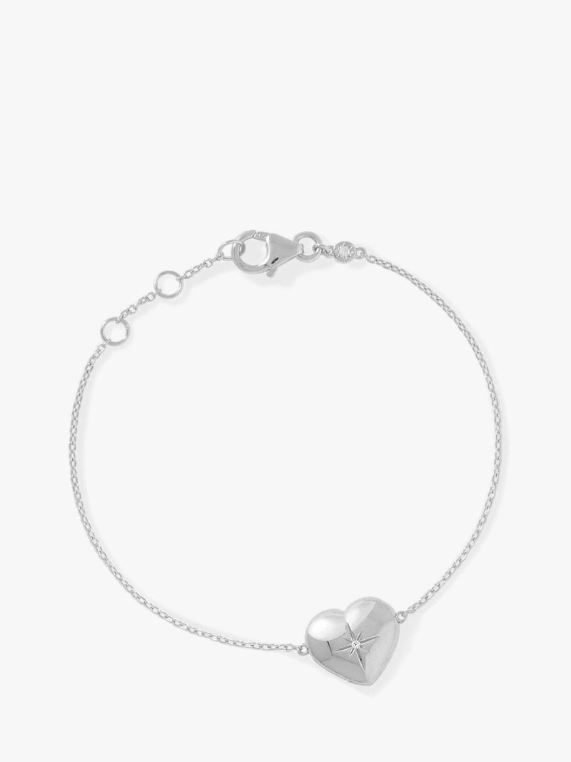 Astley Clarke heart locket bracelet white sapphire (British brand)