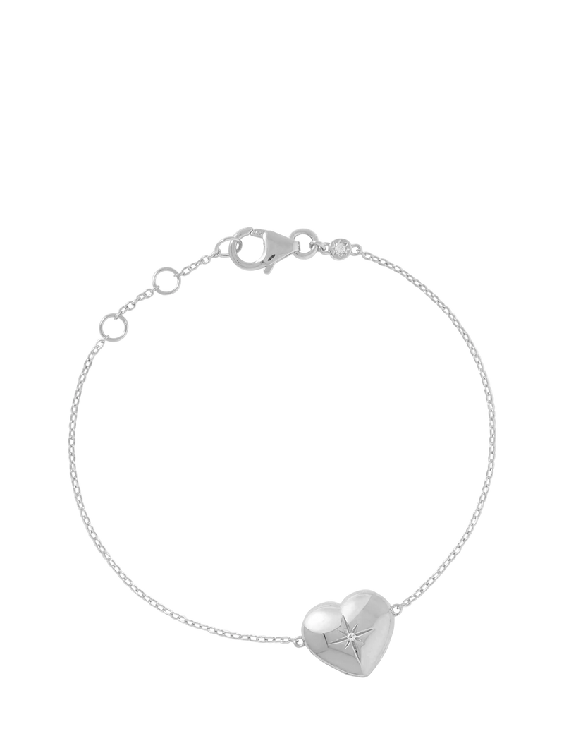 Astley Clarke Biography White Sapphire Heart Locket Chain Bracelet