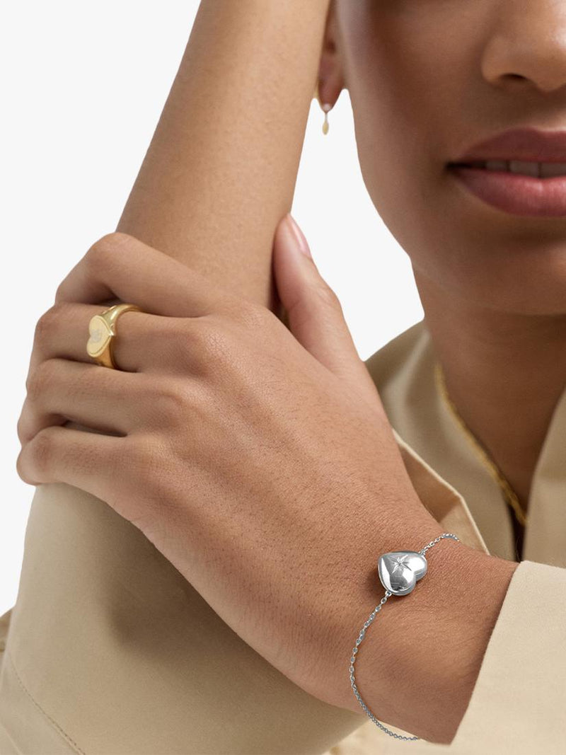 Astley Clarke heart locket bracelet white sapphire (British brand)