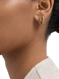 Astley Clarke gold vermeil hoop earrings with garnet, UK version