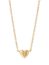 John Lewis Astley Clarke White Sapphire Tiny Heart Pendant Necklace, Gold, 38cm- Buy online at McGrocer