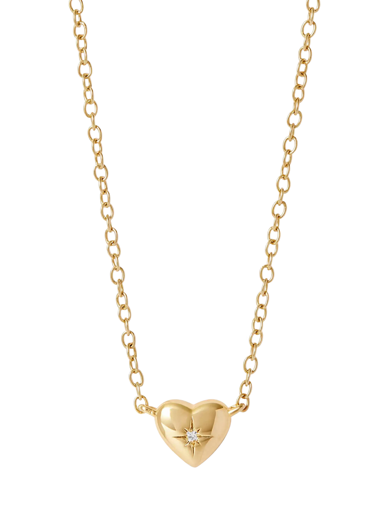Astley Clarke white sapphire heart pendant necklace, imported from the UK