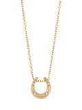 Astley Clarke horseshoe pendant gold vermeil white sapphire, imported from the UK