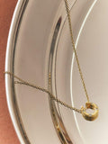 Astley Clarke horseshoe pendant gold vermeil white sapphire, imported from the UK