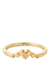 John Lewis Astley Clarke Biography Heart Ring in Gold- Buy online at McGrocer