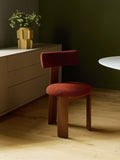 Conran Shop Pip dining chair walnut red boucle (British brand)