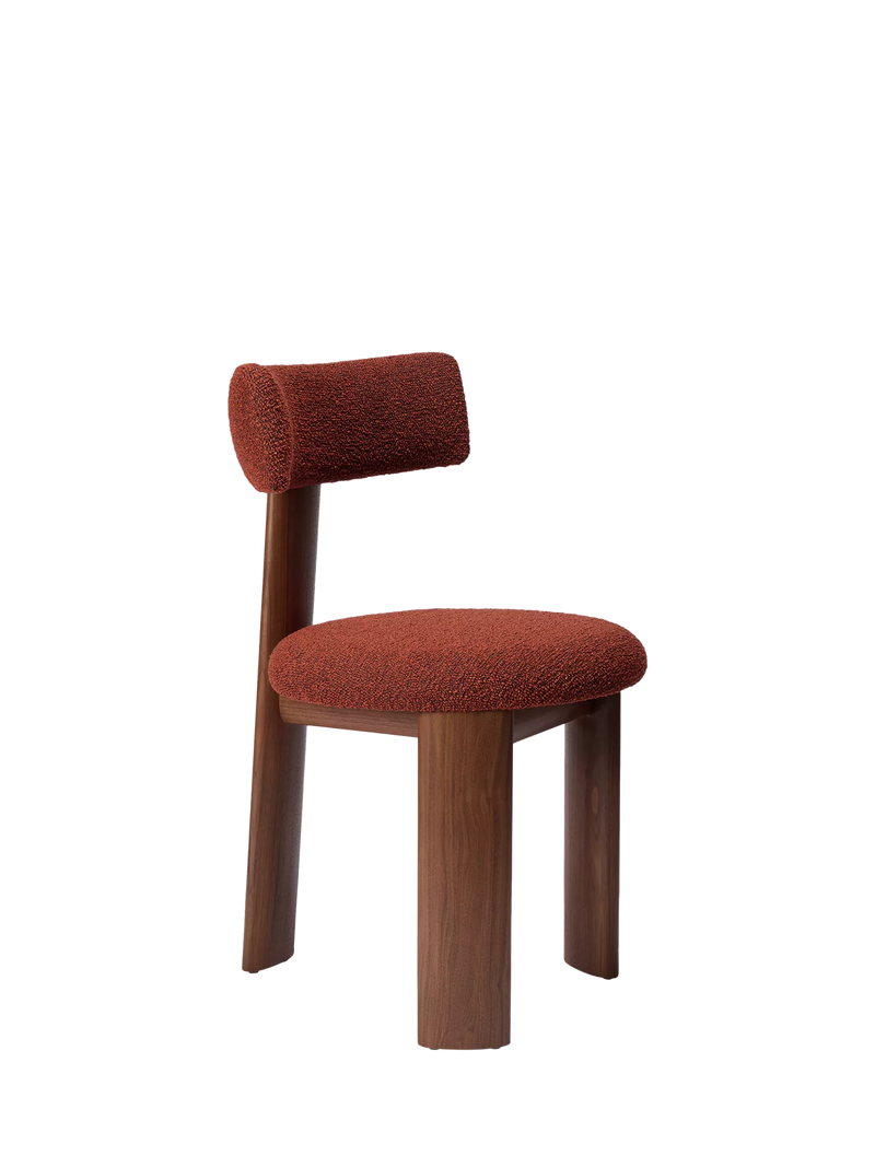 Conran Shop Pip dining chair walnut red boucle (British brand)