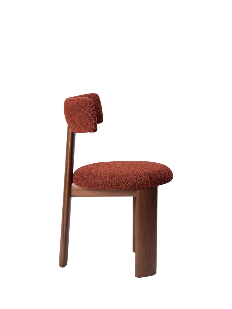 Conran Shop Pip dining chair walnut red boucle (British brand)