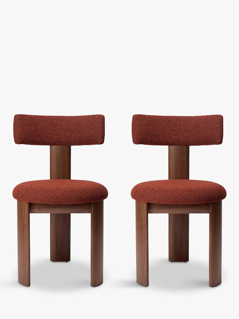 Conran Shop Pip dining chair walnut red boucle (British brand)