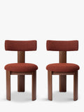 Conran Shop Pip dining chair walnut red boucle (British brand)