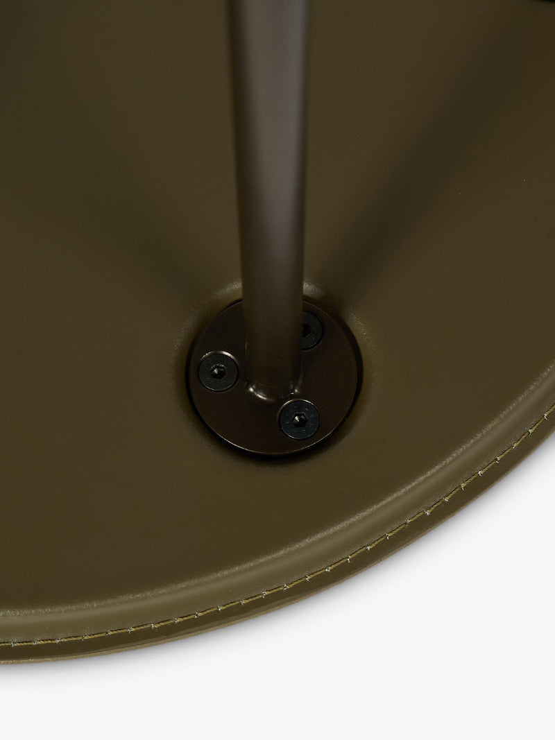 The Conran Shop olive leather six leg coffee table 48cm, UK version