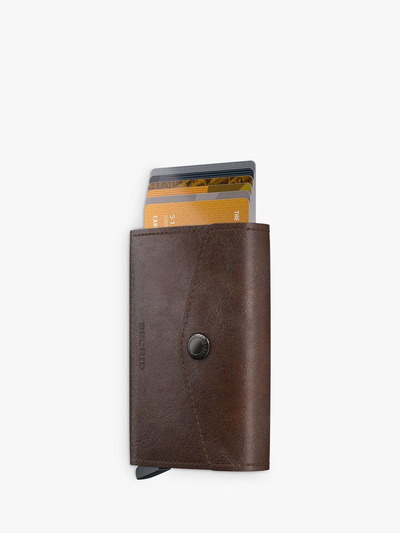 Secrid Envelope Wallet chocolate leather card protector - British product