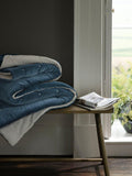Christy Jaipur quilted throw ink cotton velvet (British brand)