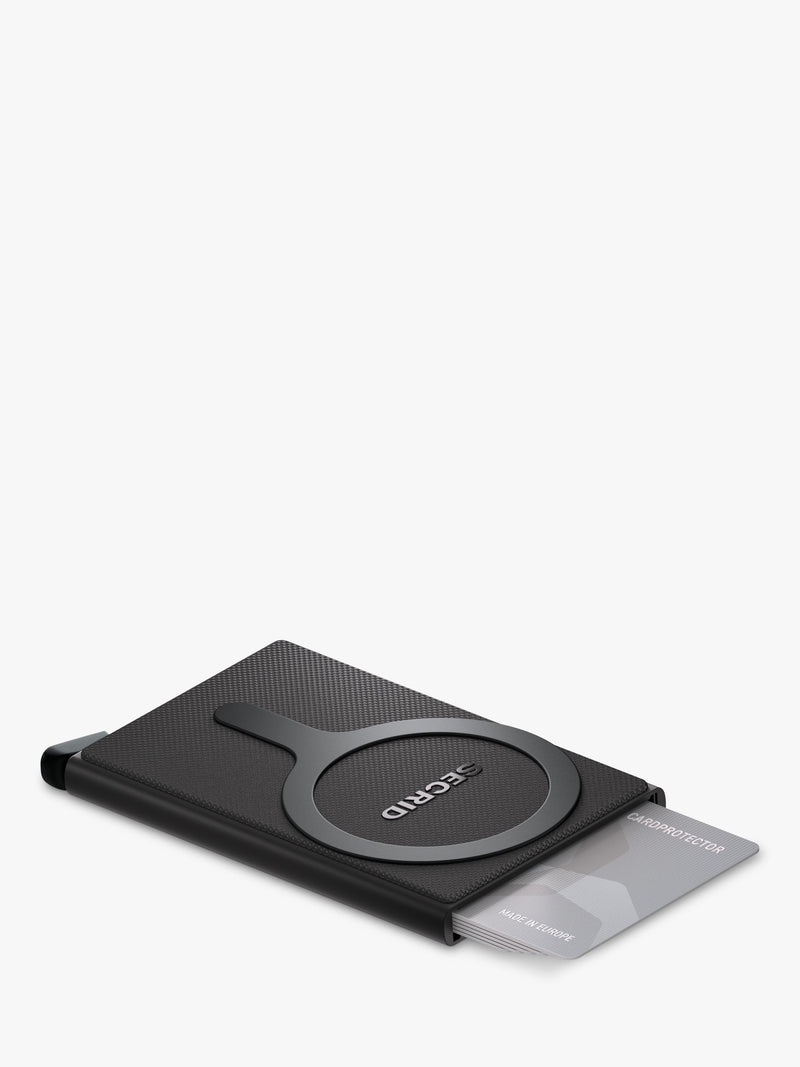 Secrid card protector for MagSafe black anodised aluminium, imported from the UK