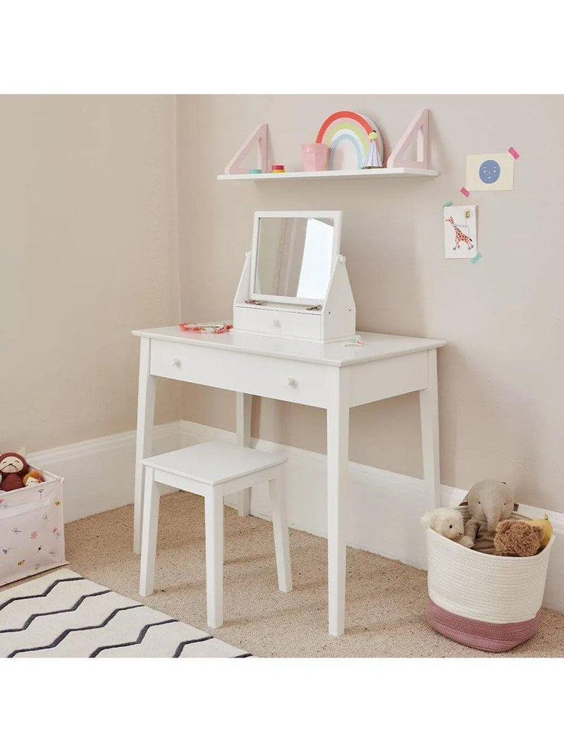 Great Little Trading Co dressing table mirror white, imported from the UK