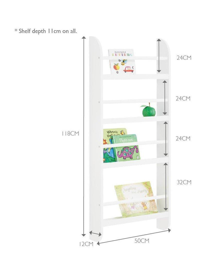 Great Little Trading Co Greenaway narrow bookcase white - British product