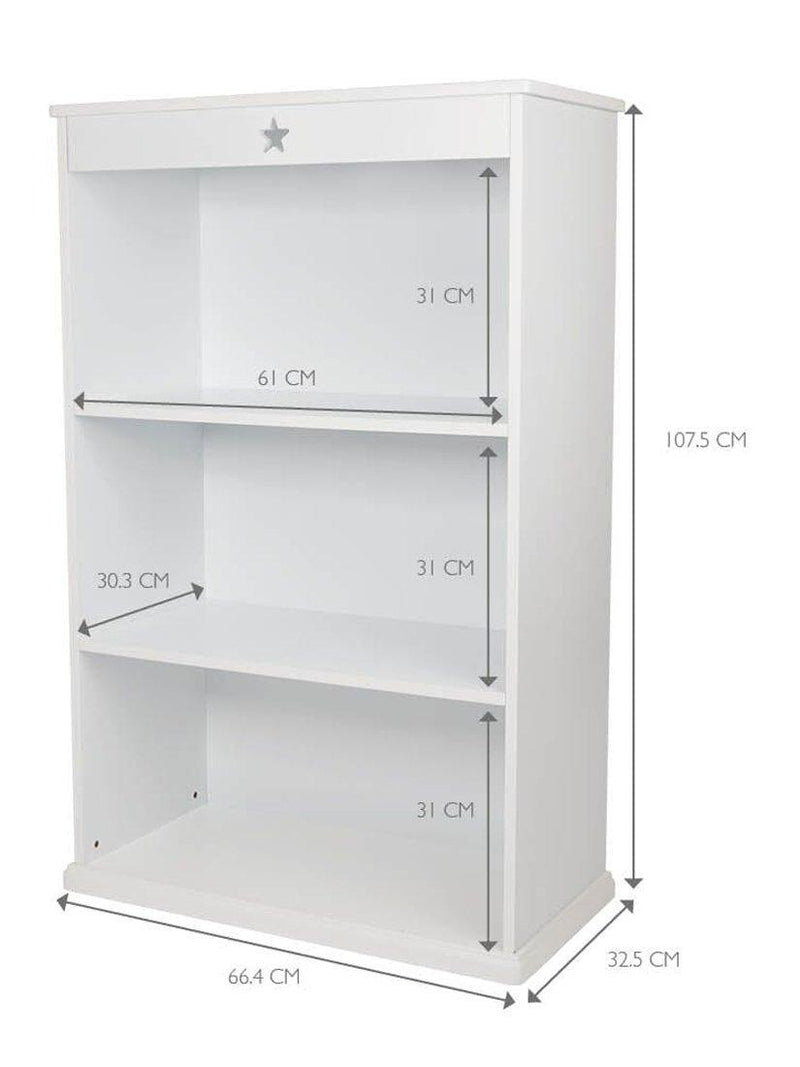 Great Little Trading Co white star bookcase (British brand)