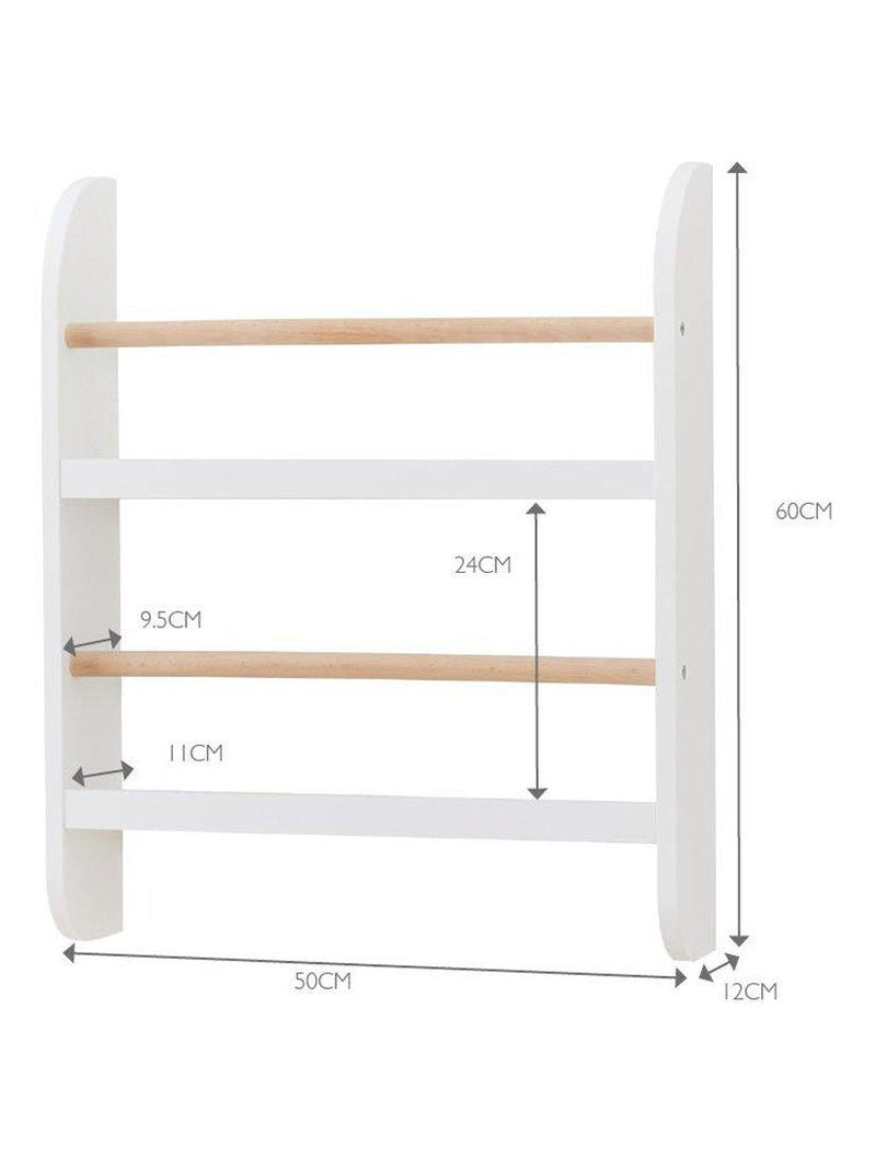 Great Little Trading Co compact bookcase White Natural - British product