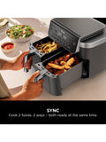 Ninja DualZone air fryer 7.6L grey, imported from the UK