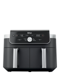Ninja DualZone XL air fryer 9.5L in grey, UK version