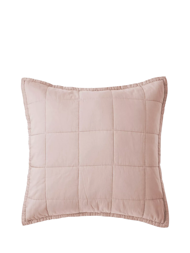 Christy laundered cotton pillowsham pink 65x65cm - British product