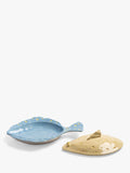 &k Amsterdam plaice-shaped lidded platter yellow, imported from the UK