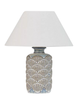 John Lewis Neptune Dune Small Ceramic Base Table Lamp, Reactive Blue- Buy online at McGrocer