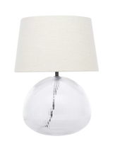 John Lewis Neptune Malton Glass Base Table Lamp, Bronze- Buy online at McGrocer